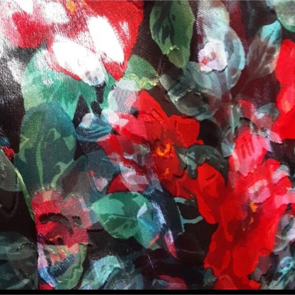 Victoria's Secret Vintage Burnout Sheer Red Green Lace Up Bowtie Negligé Slip L - Picture 8 of 9